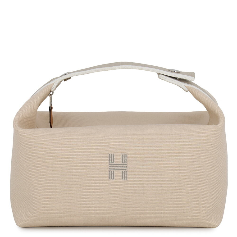 Hermes handbag pouch Bride-a-Black GM natural canvas HERMES